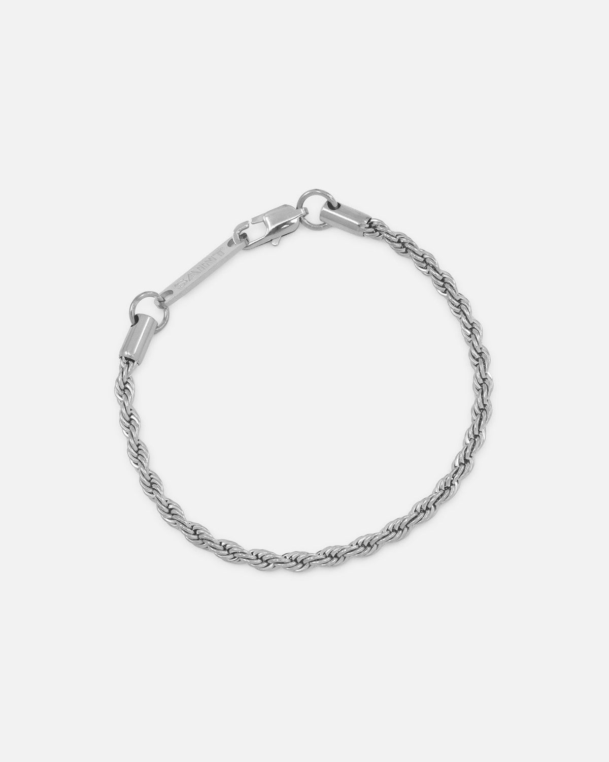 SAINT MORTA Classic Saint Morta Cross Pendant Rope Chain & Bracelet Bundle White Gold