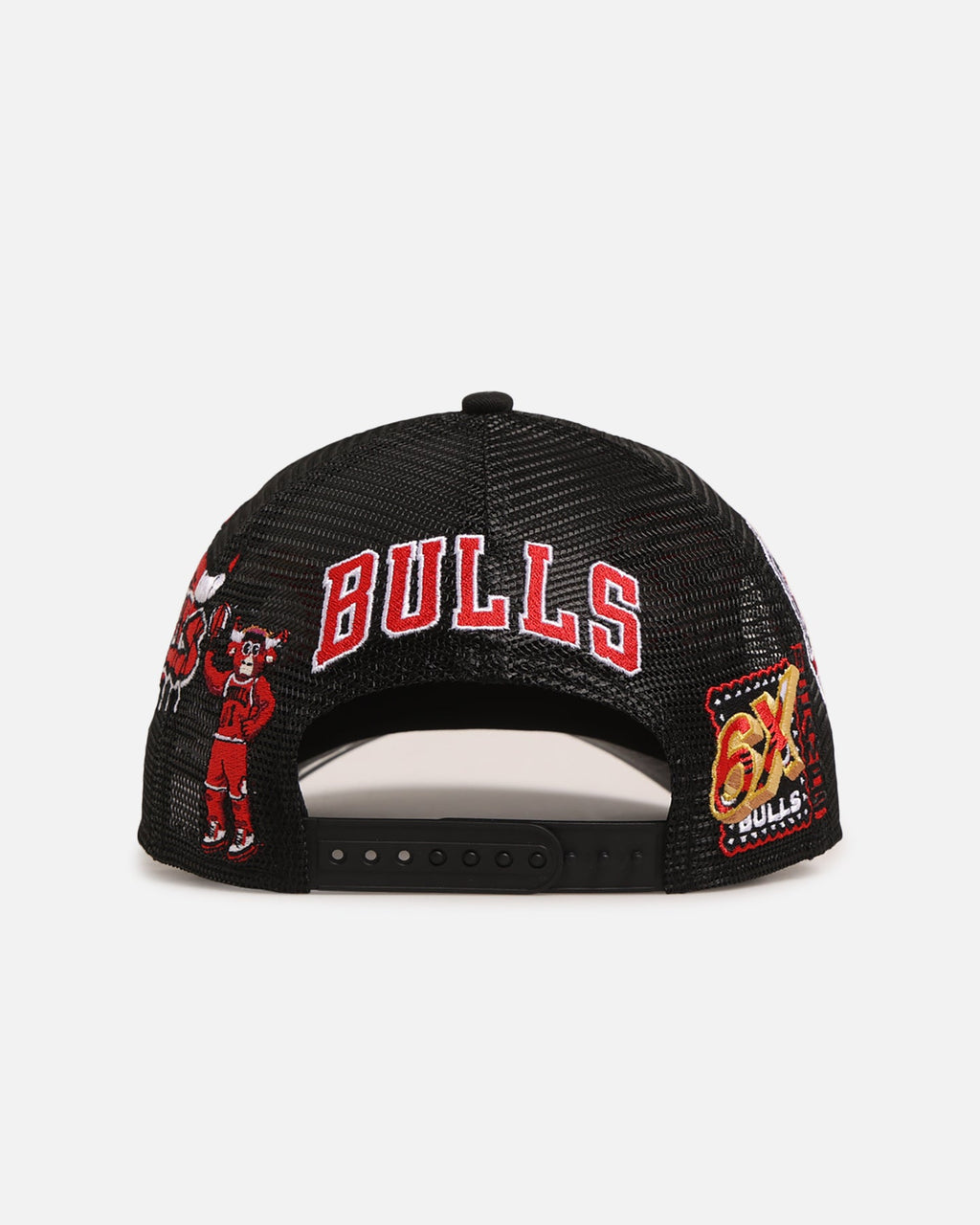 New Era Original New Era Chicago Bulls 'Mesh Crown All Over Logos' 9FORTY A-Frame Snapback Official Team Colour