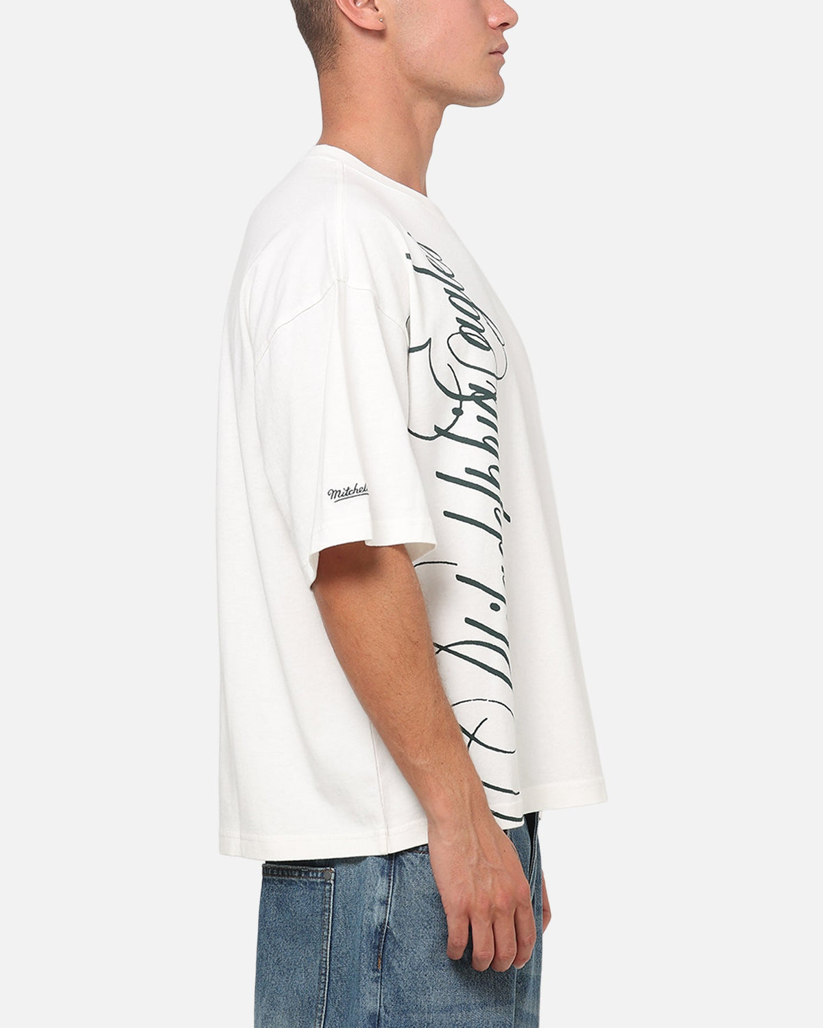 MITCHELL & NESS Mitchell & Ness Philadelphia Eagles Star Script Boxy T-Shirt Vintage White