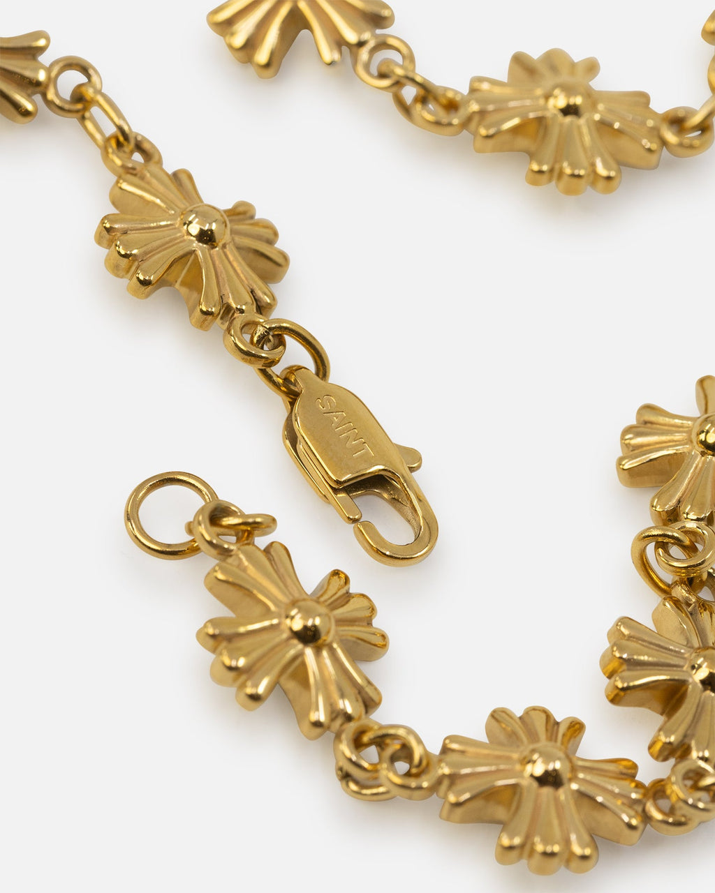 SAINT MORTA Saint Morta Chrome Cross Chain Necklace Gold