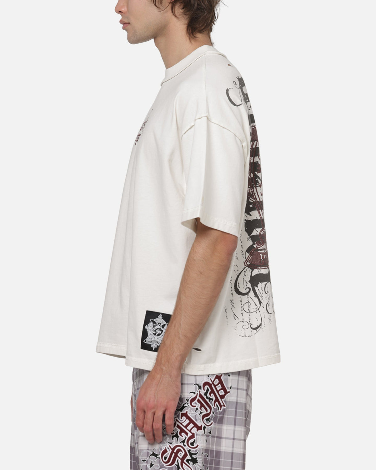 WORSHIP Worship Restraint Box Crop Reverse T-Shirt Coconut Milk