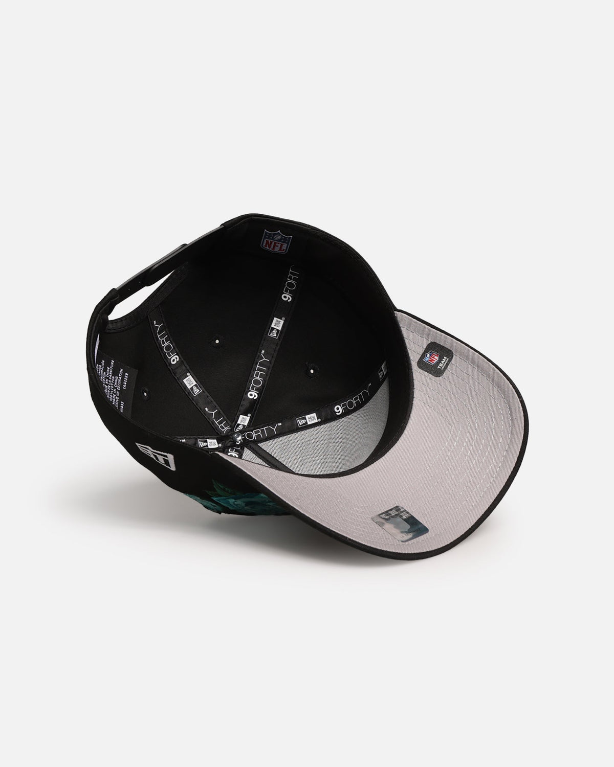 New Era Premium New Era Las Vegas Raiders 'Aqua Rose Embroidery' 9FORTY A-Frame Snapback Black/Aqua