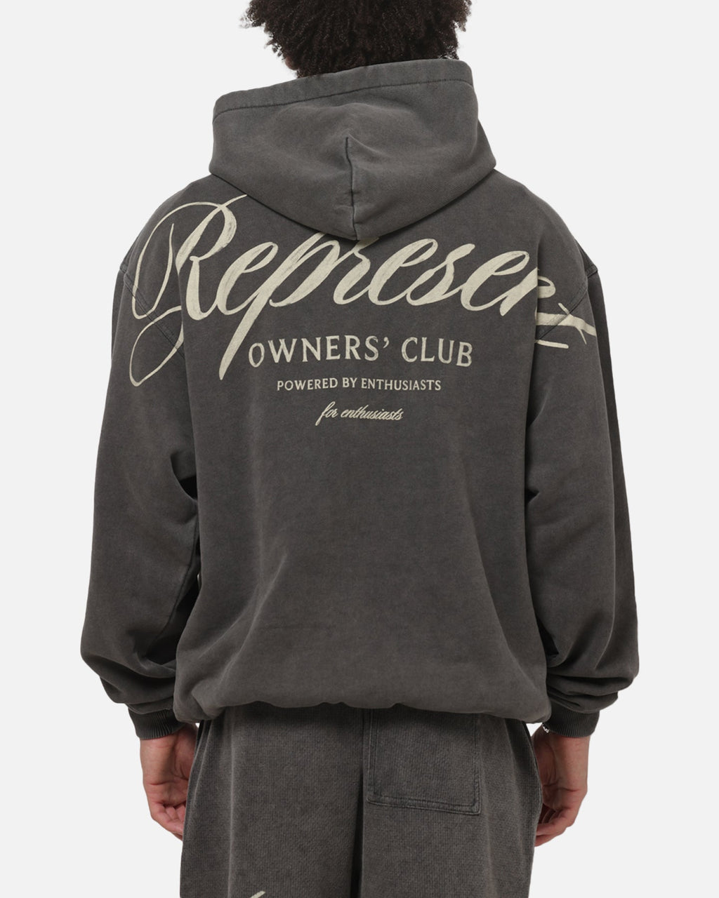 REPRESENT Represent Owners Club Script Hoodie Vintage Grey