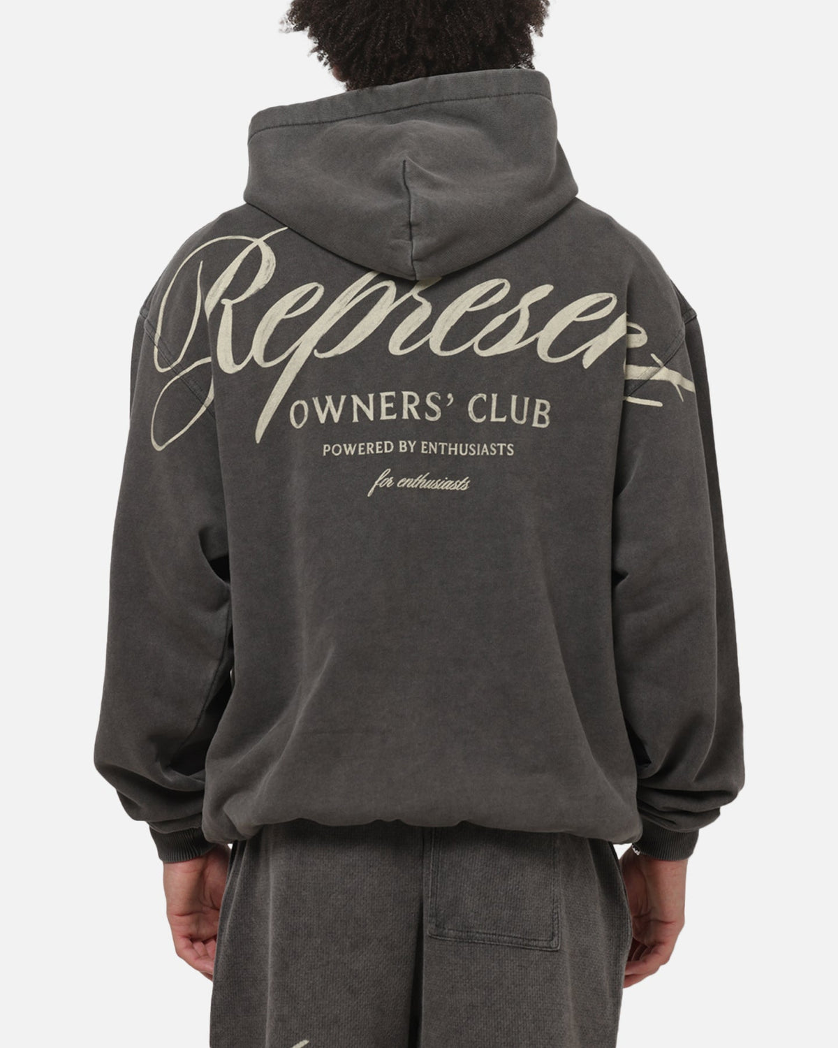 REPRESENT Represent Owners Club Script Hoodie Vintage Grey