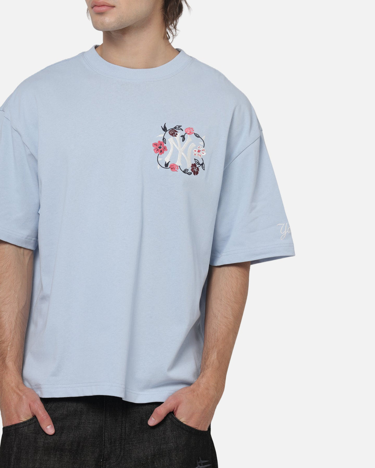 MITCHELL & NESS Mitchell & Ness New York Yankees Stack Box T-Shirt Baby Blue