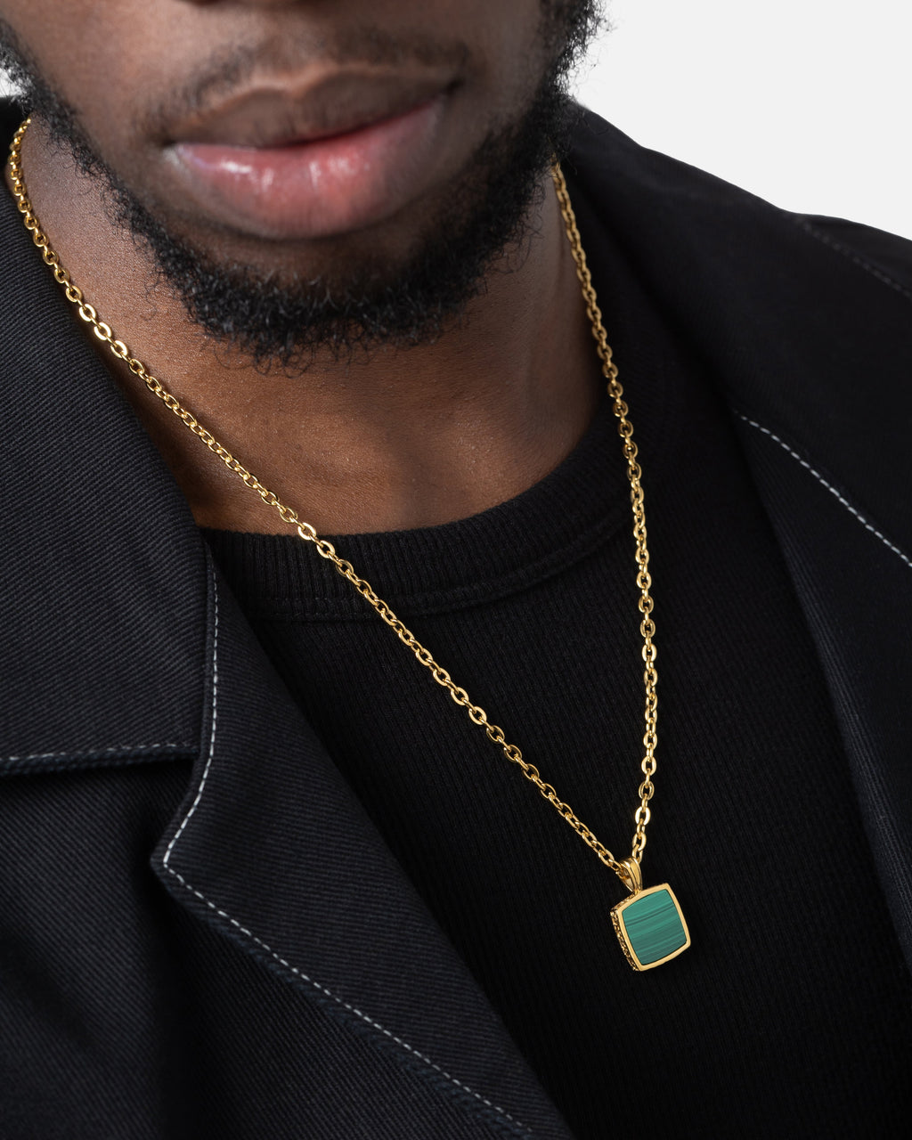 SAINT MORTA Official Saint Morta Malachite Pendant Chain Gold