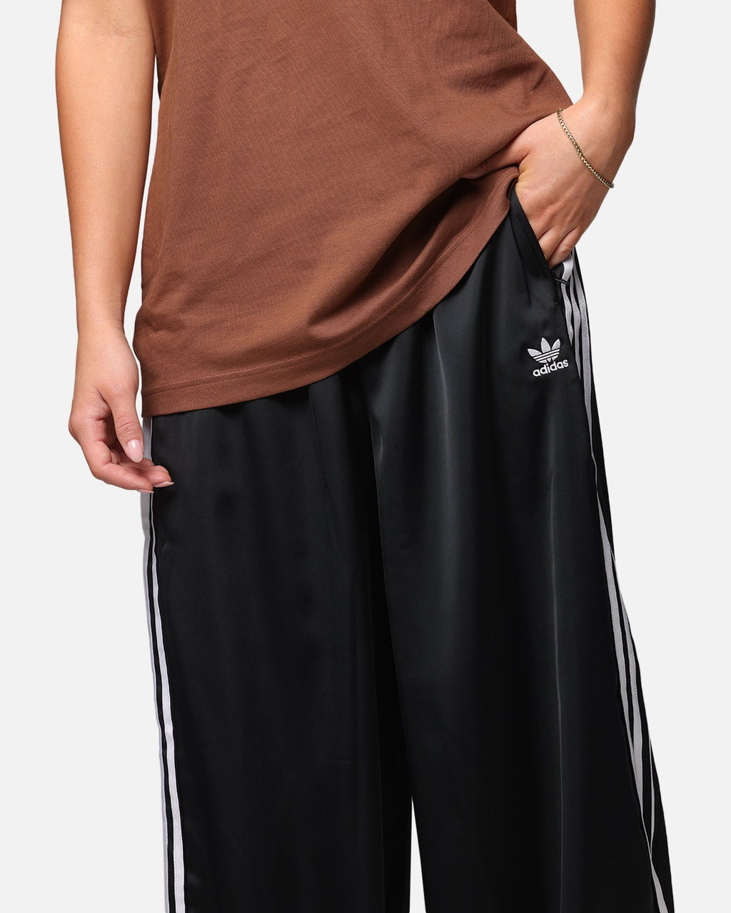 ADIDAS Adidas Women's Satin Wide Leg Pants Black