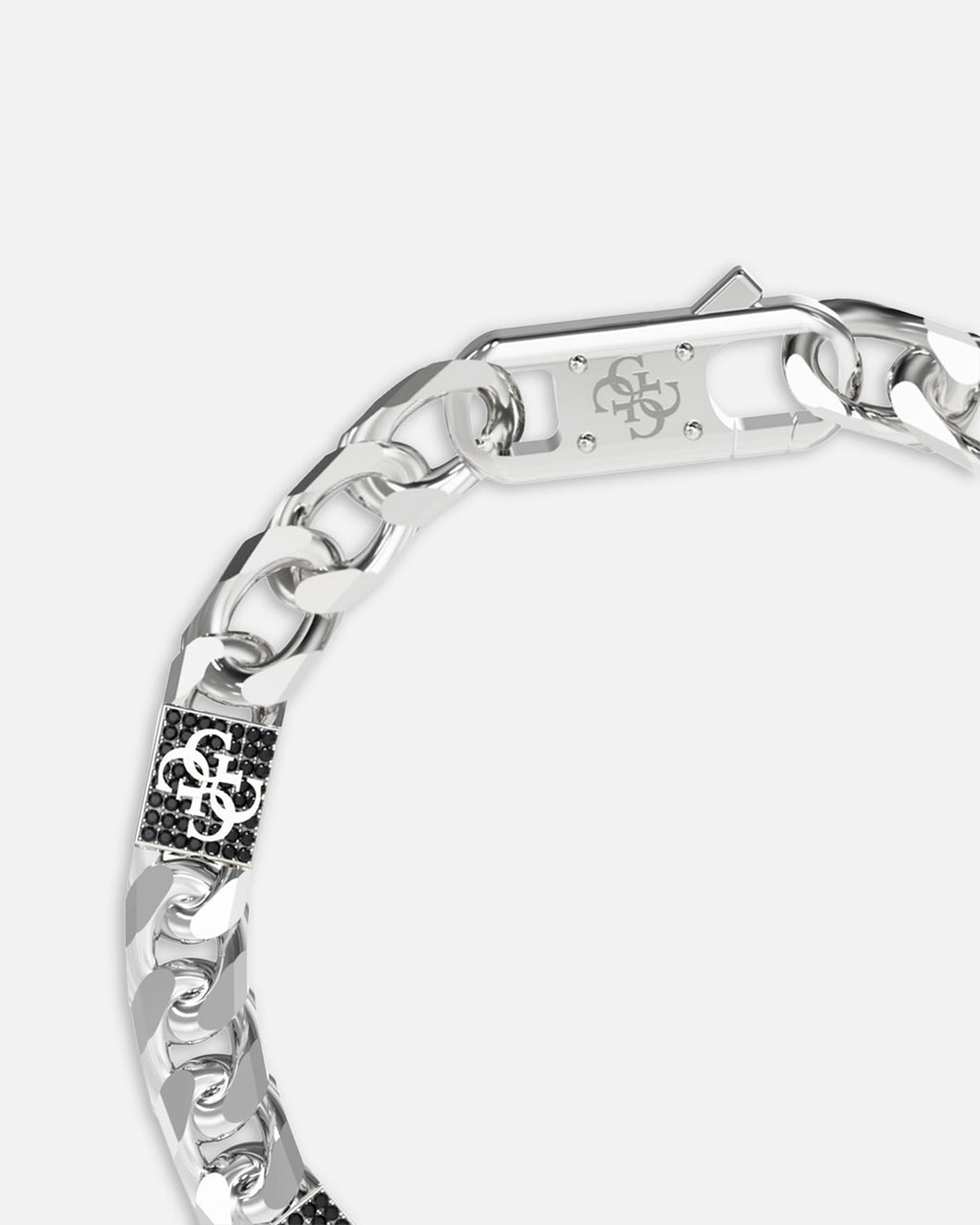 GUESS MAINLINE Guess Mainline 4G Curb Chain Pave Bracelet Silver