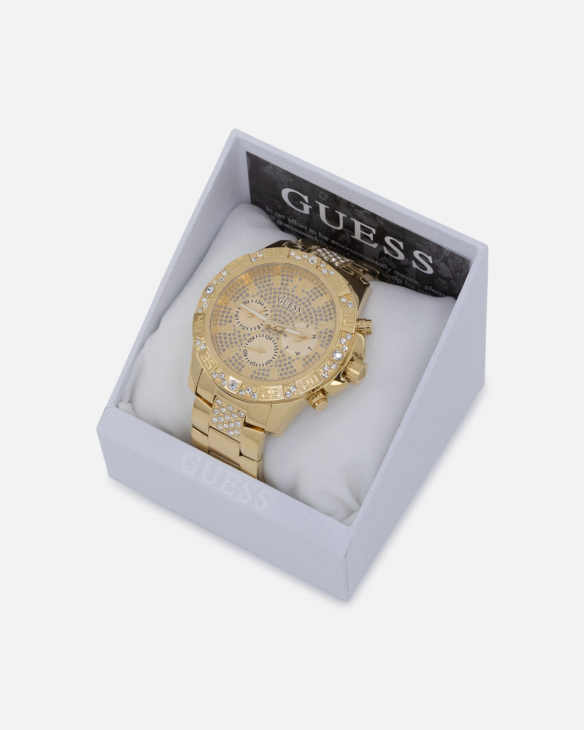 GUESS MAINLINE Original Guess Mainline Majestic Crystal Gold Bracelet Watch Gold
