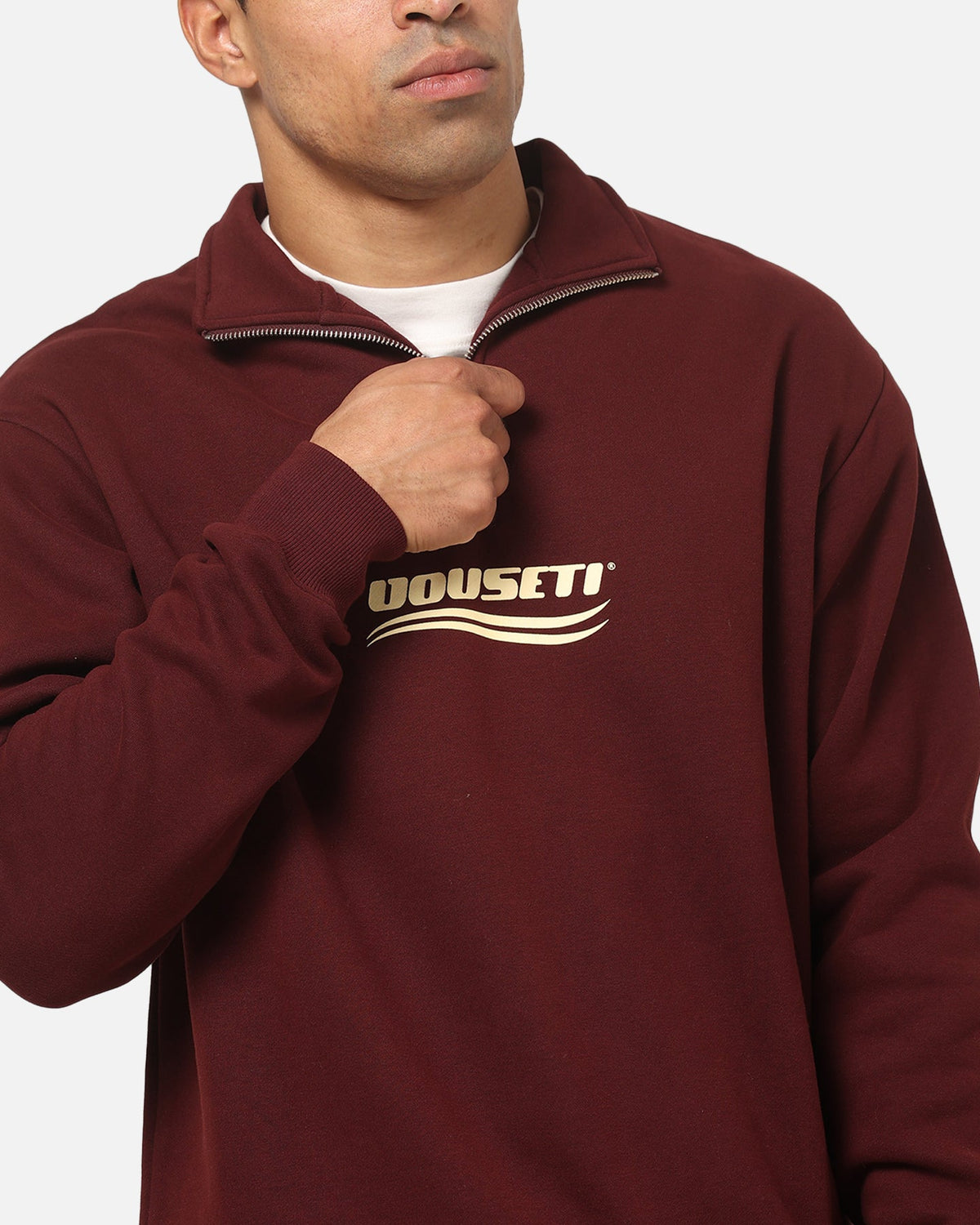 VOUSETI Official Vouseti Golf Wave Quarter Zip Crewneck Dark Plum