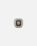 GUESS MAINLINE Authentic Guess Mainline 14mm Lion Pave Signet Ring Silver
