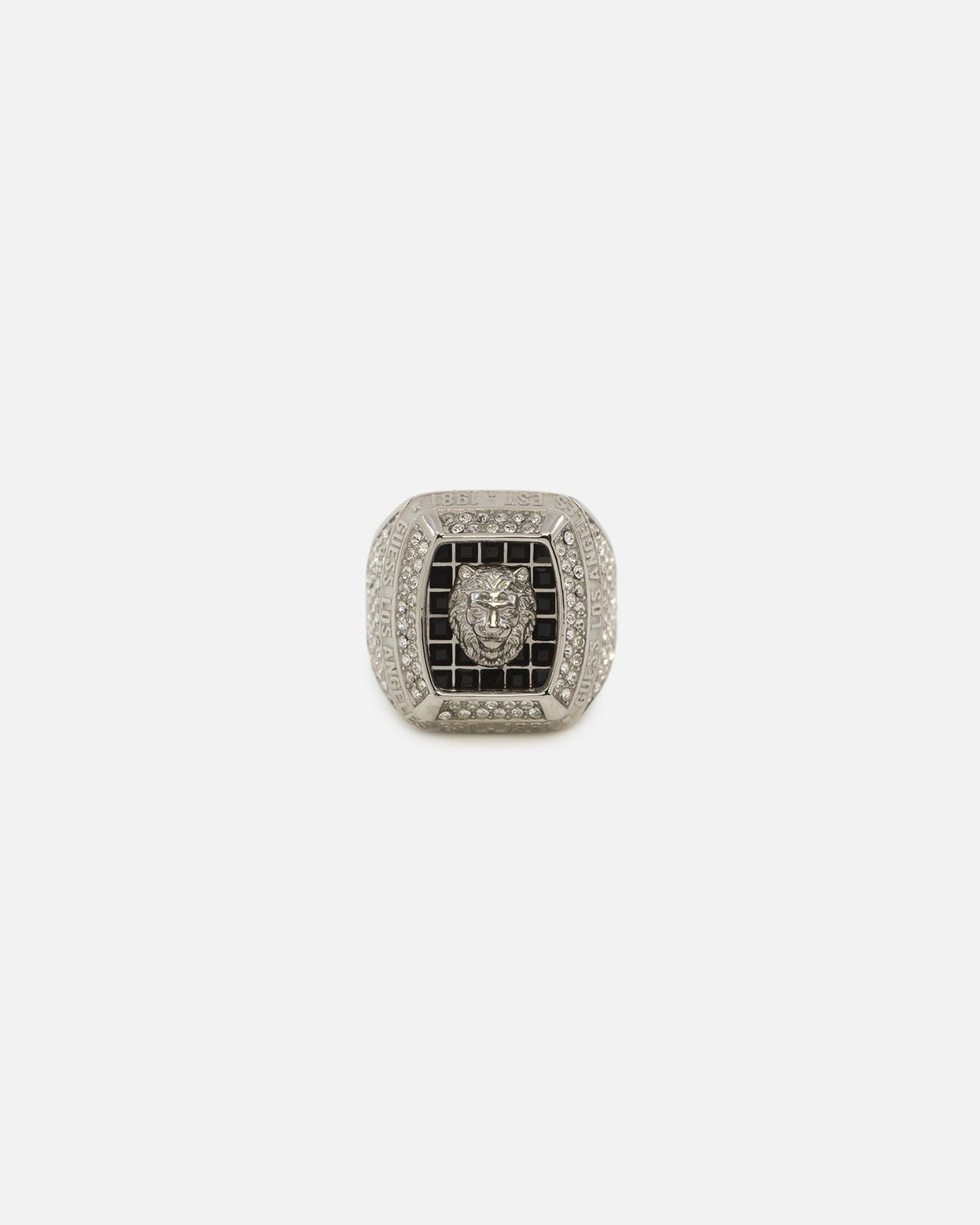 GUESS MAINLINE Authentic Guess Mainline 14mm Lion Pave Signet Ring Silver