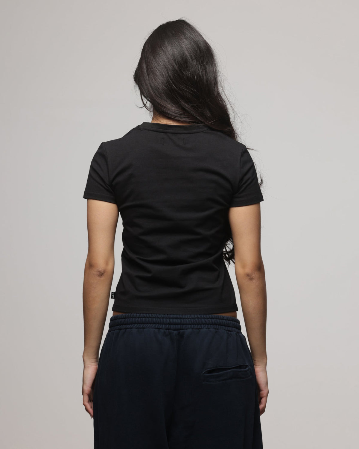 AMERICAN THRIFT American Thrift Women's Shrunken T-Shirt Black