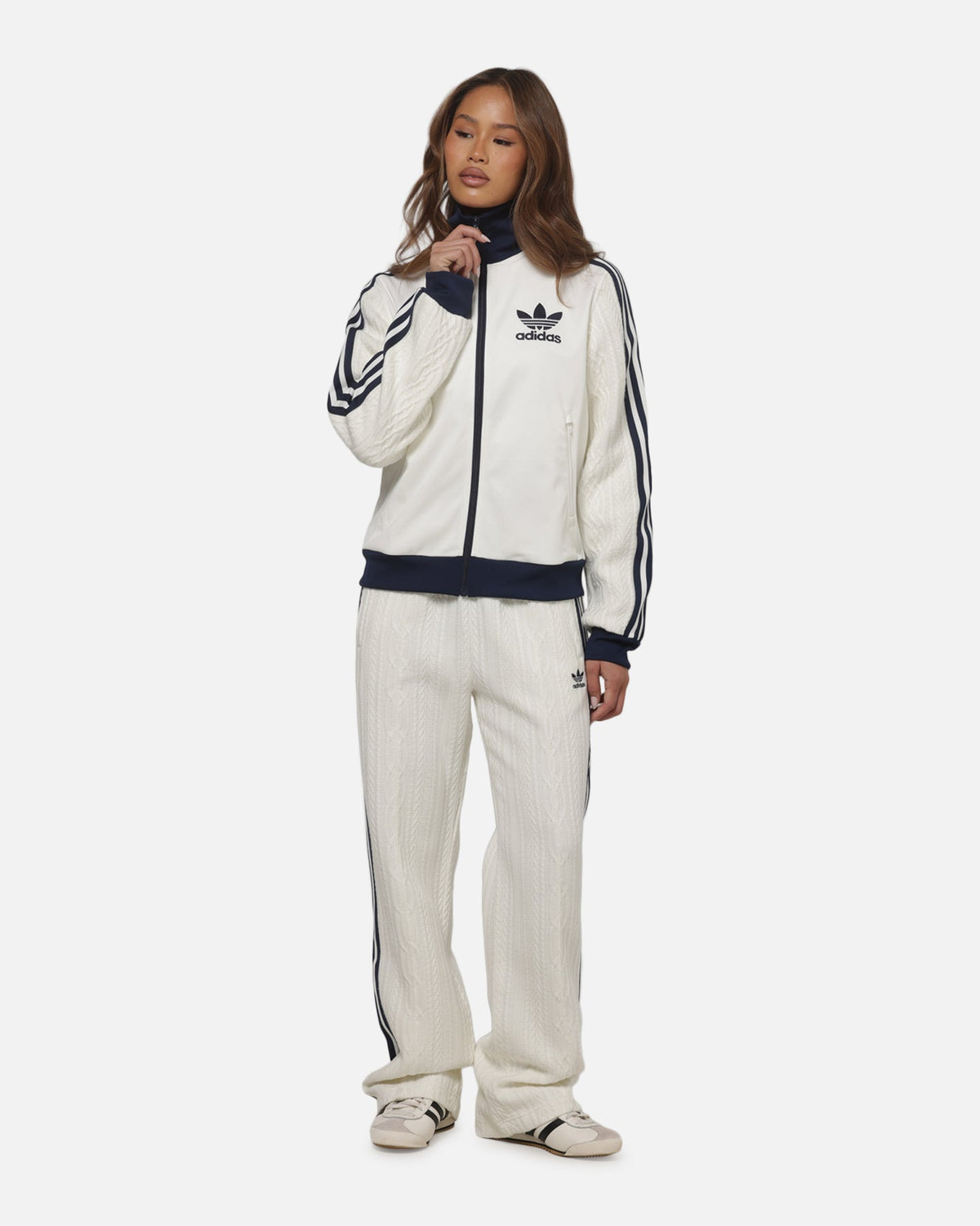 ADIDAS Adidas Women's Knit Classic Track Trousers Off White