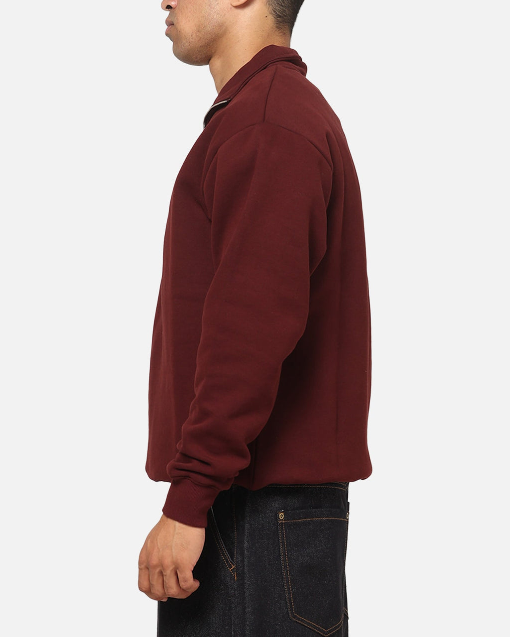 VOUSETI Official Vouseti Golf Wave Quarter Zip Crewneck Dark Plum