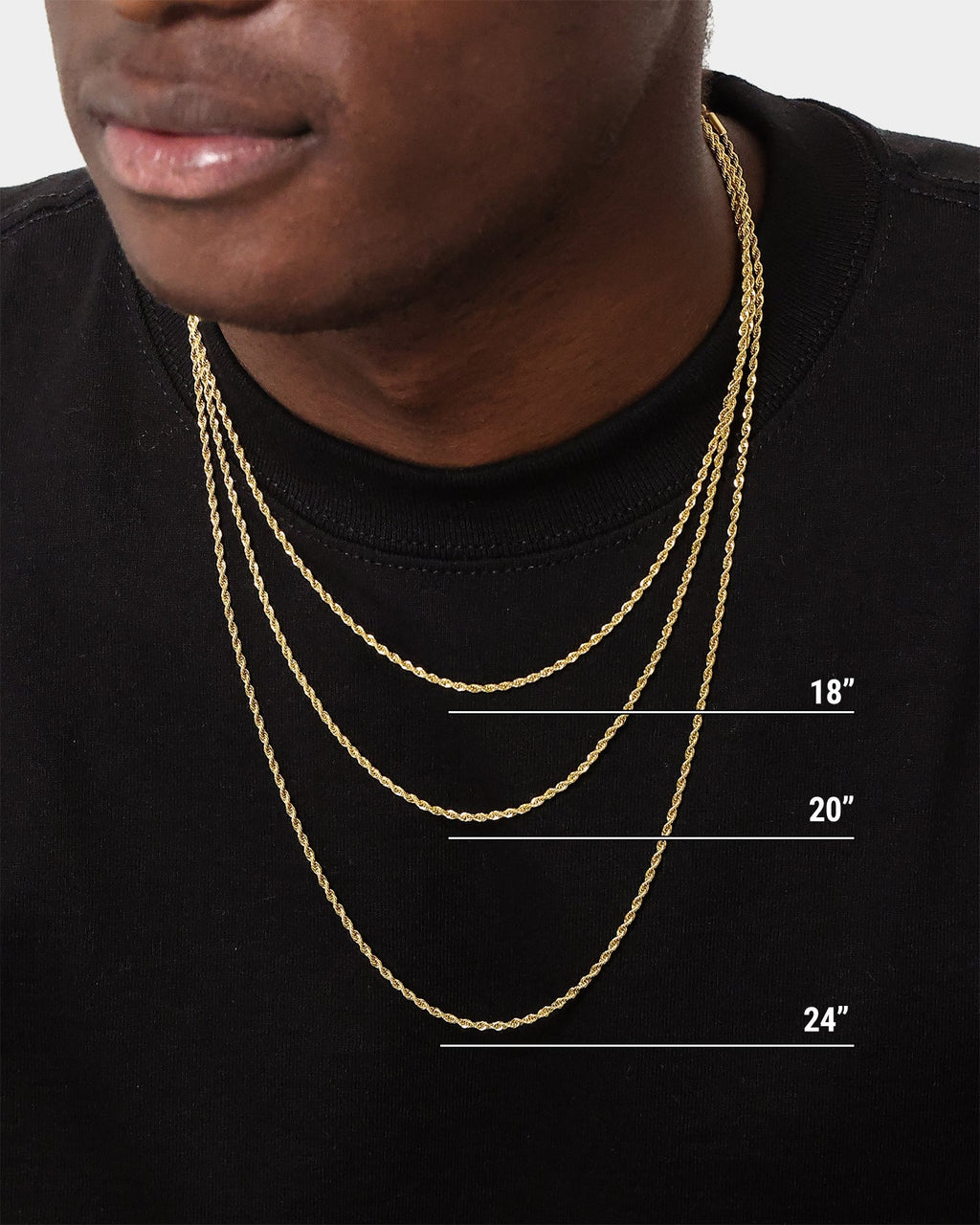 SAINT MORTA Saint Morta 2mm Rope Chain Gold