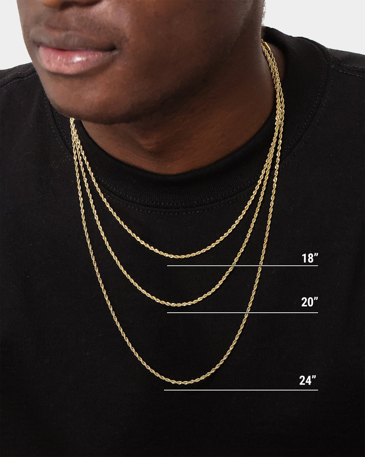 SAINT MORTA Saint Morta 2mm Rope Chain Gold