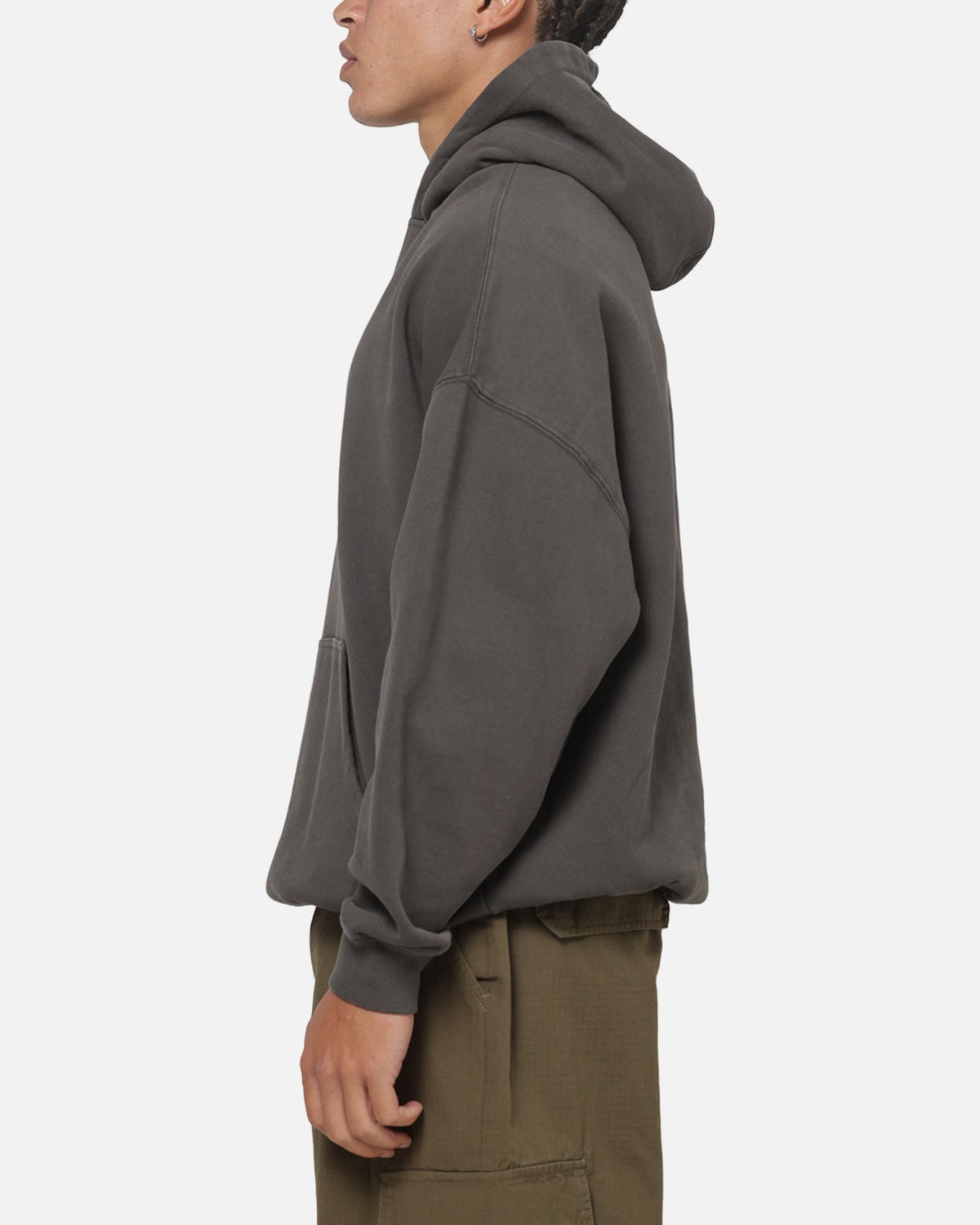 CARRE Authentic Carre Box Check Hoodie Charcoal