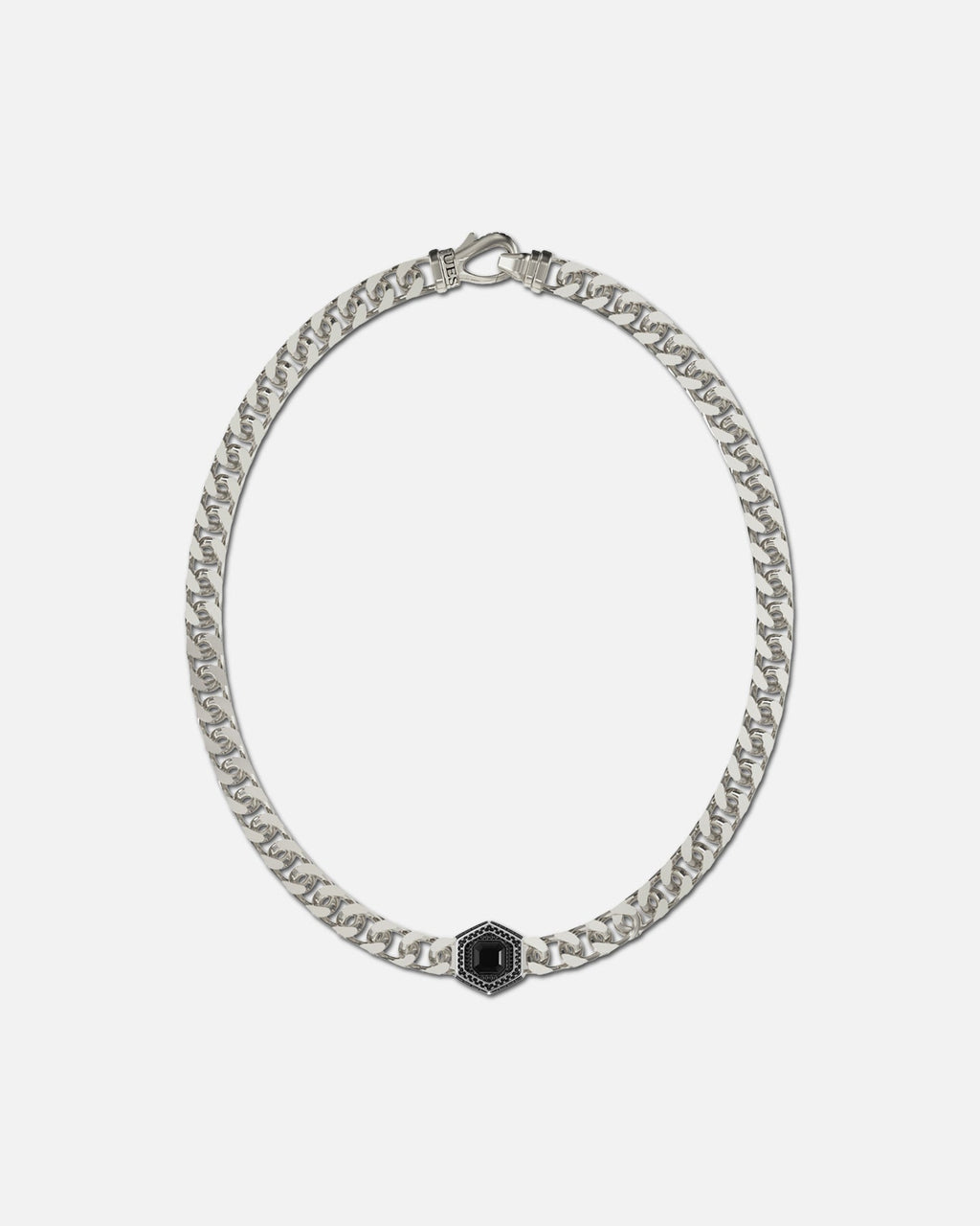 GUESS MAINLINE Guess Mainline Lion King Crystal Exagon Necklace Silver