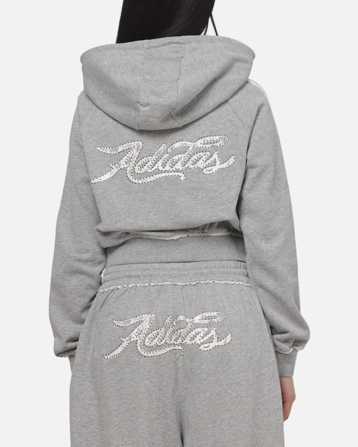 ADIDAS Authentic GFX Zip Track Top Medium Grey Heather