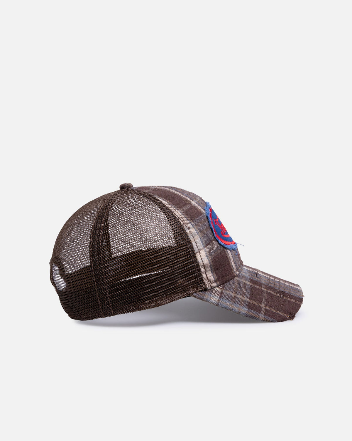 VON DUTCH Von Dutch Gingham Trucker Snapback Brown