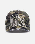 VON DUTCH Classic Von Dutch Cross Distressed Strapback Cap Camo