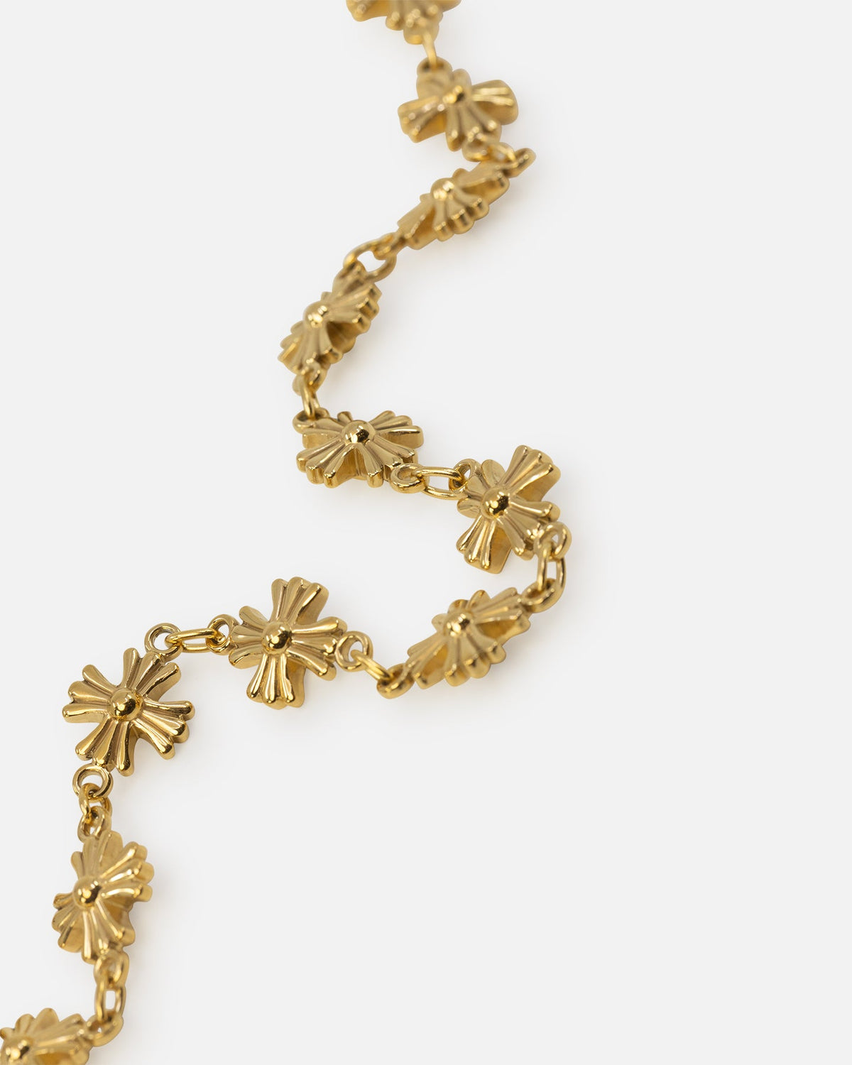 SAINT MORTA Saint Morta Chrome Cross Chain Necklace Gold