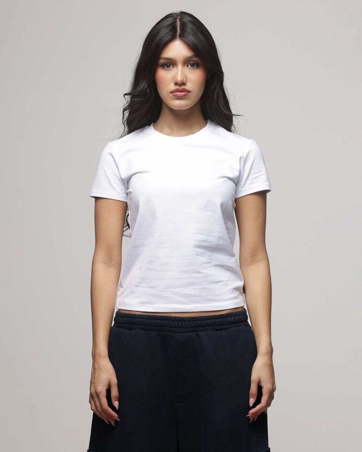 AMERICAN THRIFT American Thrift Women's Shrunken T-Shirt White