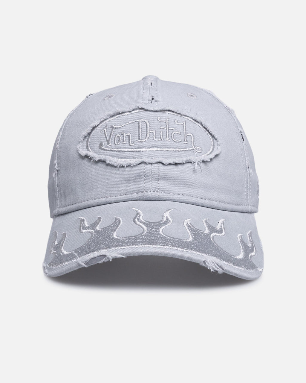 VON DUTCH Original Von Dutch Flames Dad Strapback Light Grey