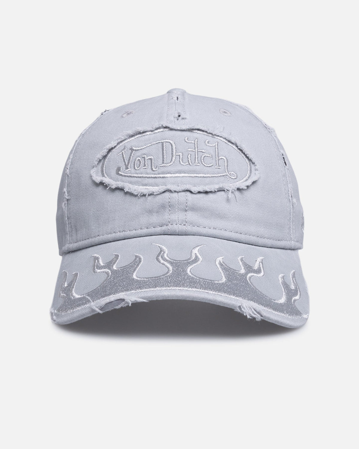 VON DUTCH Original Von Dutch Flames Dad Strapback Light Grey