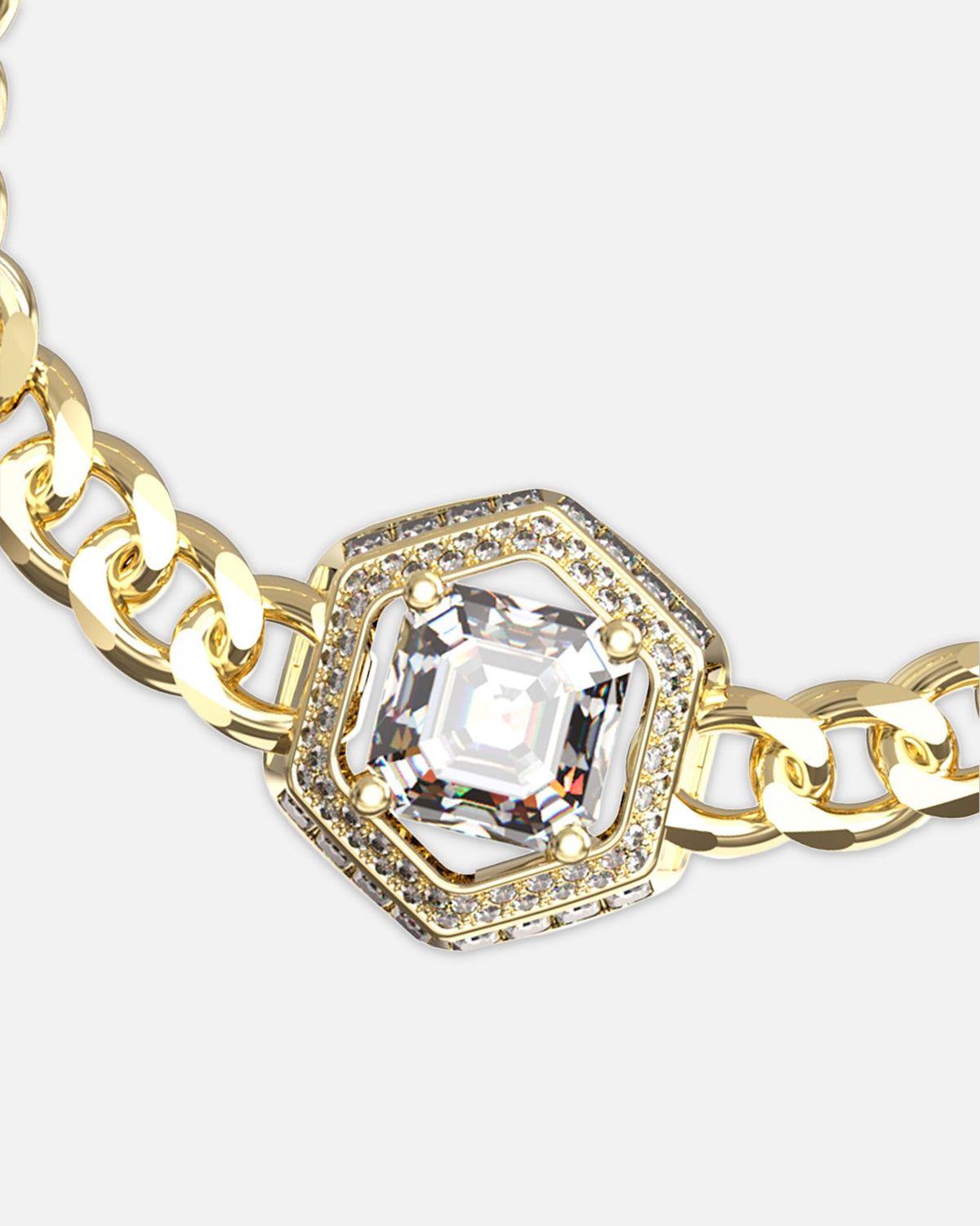 GUESS MAINLINE Guess Mainline Women's Lioness Queen Octagon Bracelet Gold