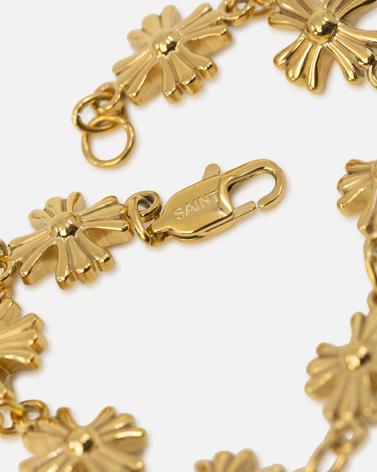 SAINT MORTA Premium Saint Morta Chrome Cross Bracelet Gold