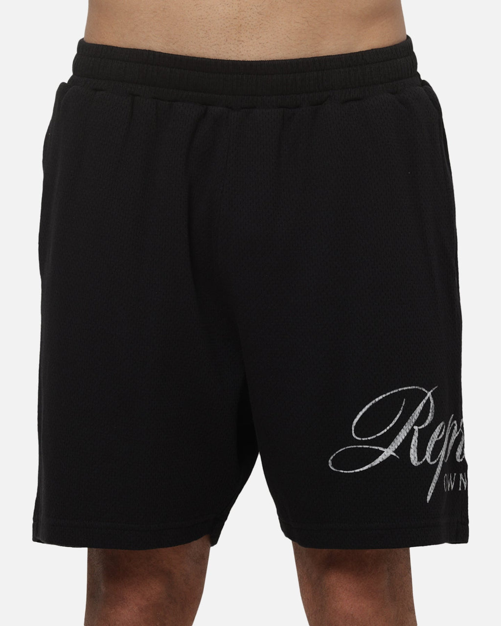 REPRESENT Represent Owners Club Script Mesh Shorts Black