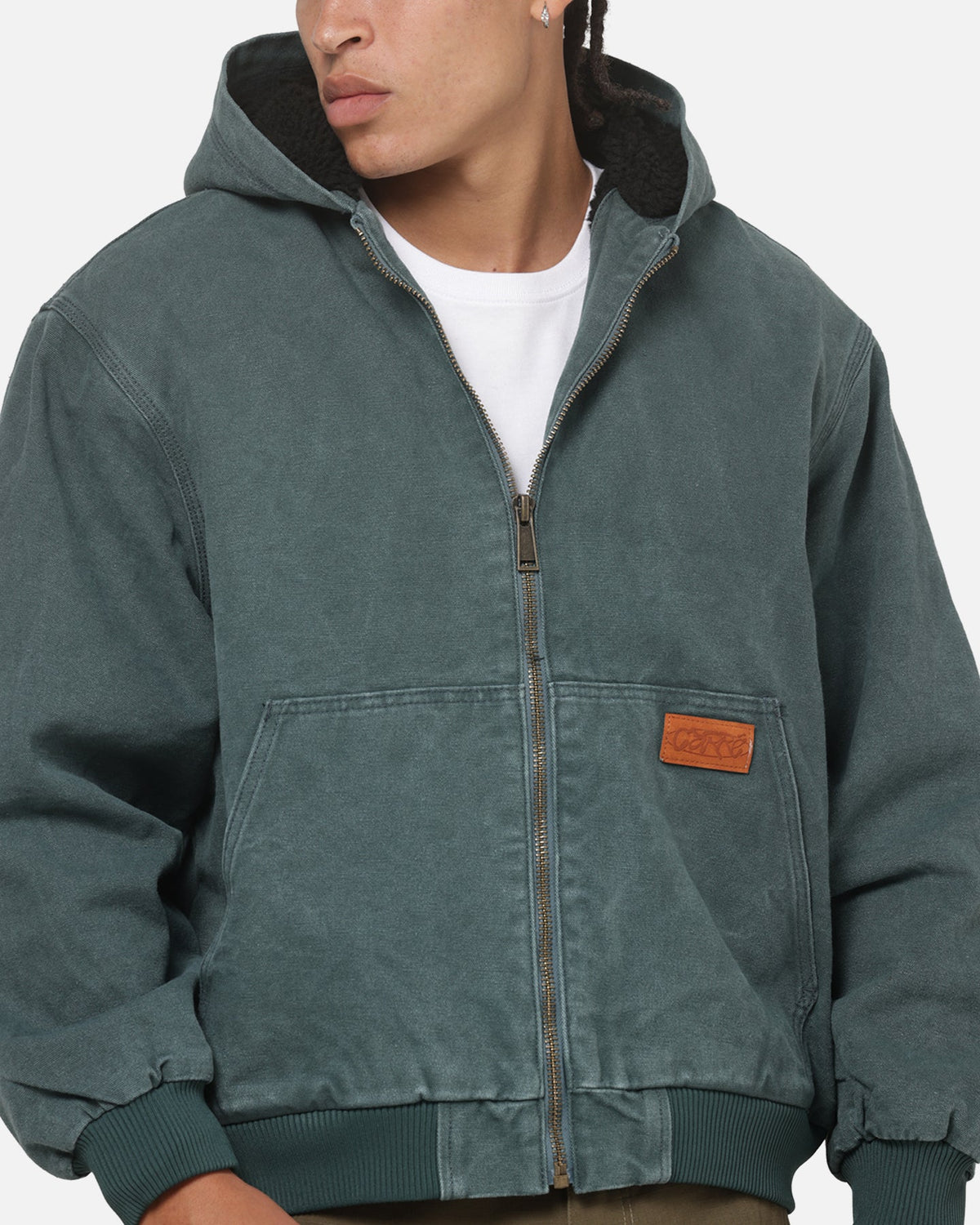 CARRE Original Carre Sherpa Lined Hoodie Forest Green