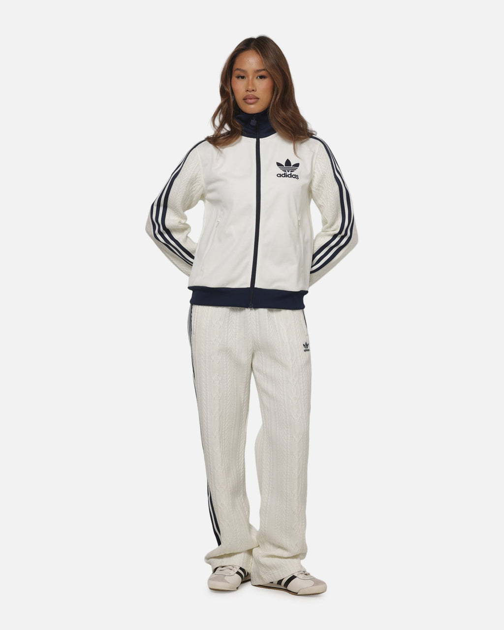 ADIDAS Adidas Women's Knit Classic Track Top Off White