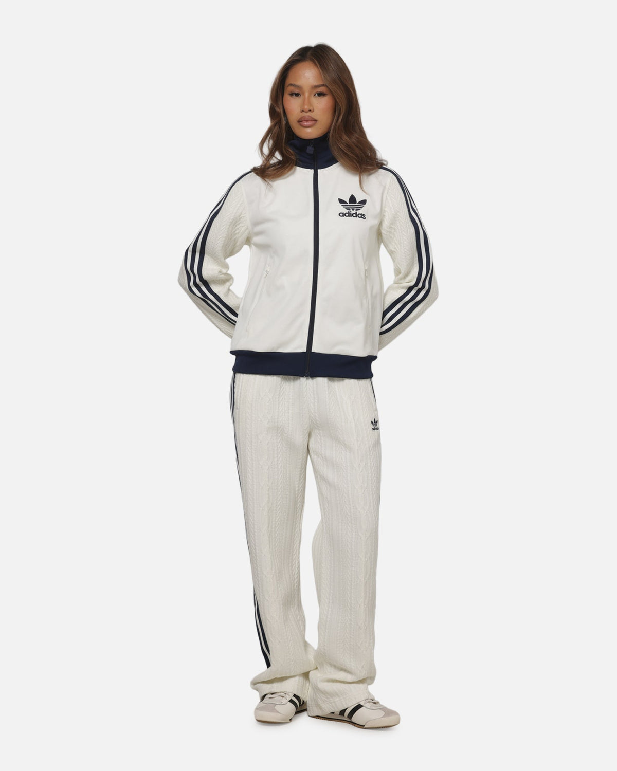 ADIDAS Adidas Women's Knit Classic Track Top Off White