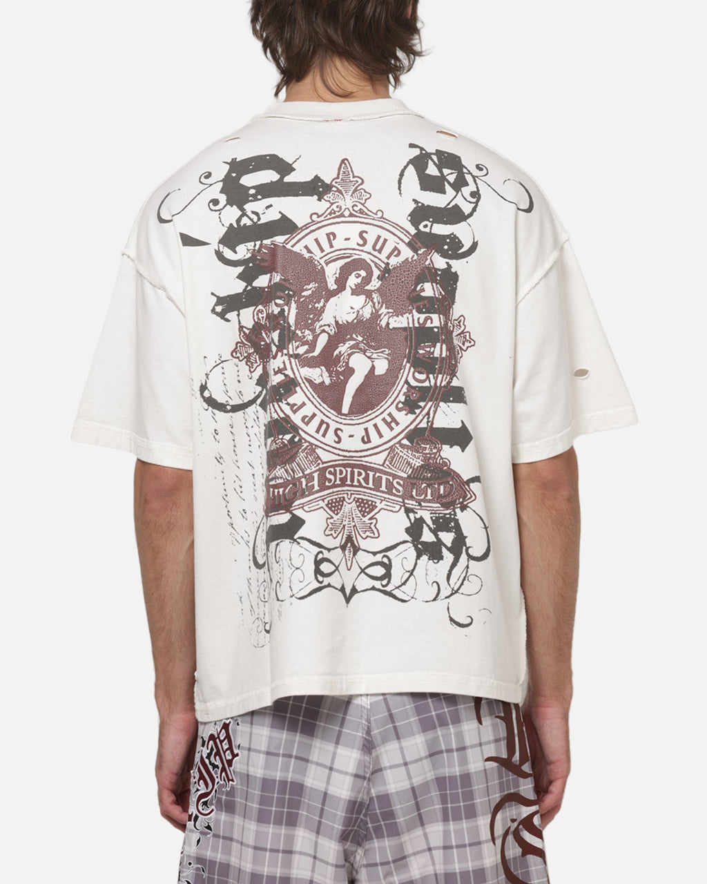 WORSHIP Worship Restraint Box Crop Reverse T-Shirt Coconut Milk