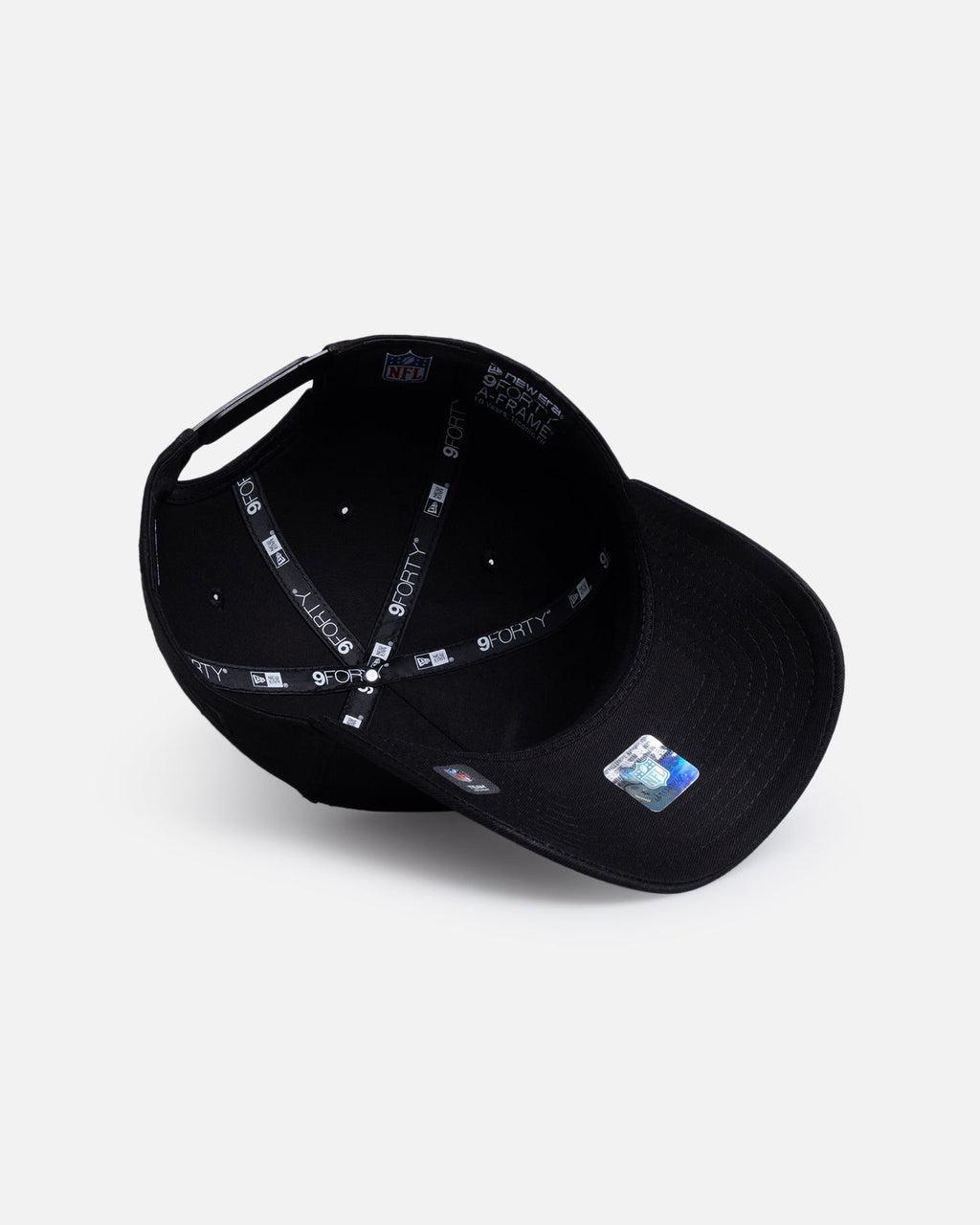 New Era Authentic New Era Las Vegas Raiders 'Black Metal Badge' 9FORTY A-Frame Snapback Black