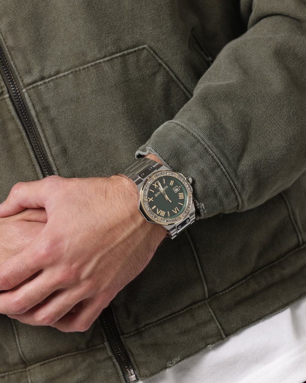Palm Angels Palm Angeles Stratos Watch Silver/Gold/Green