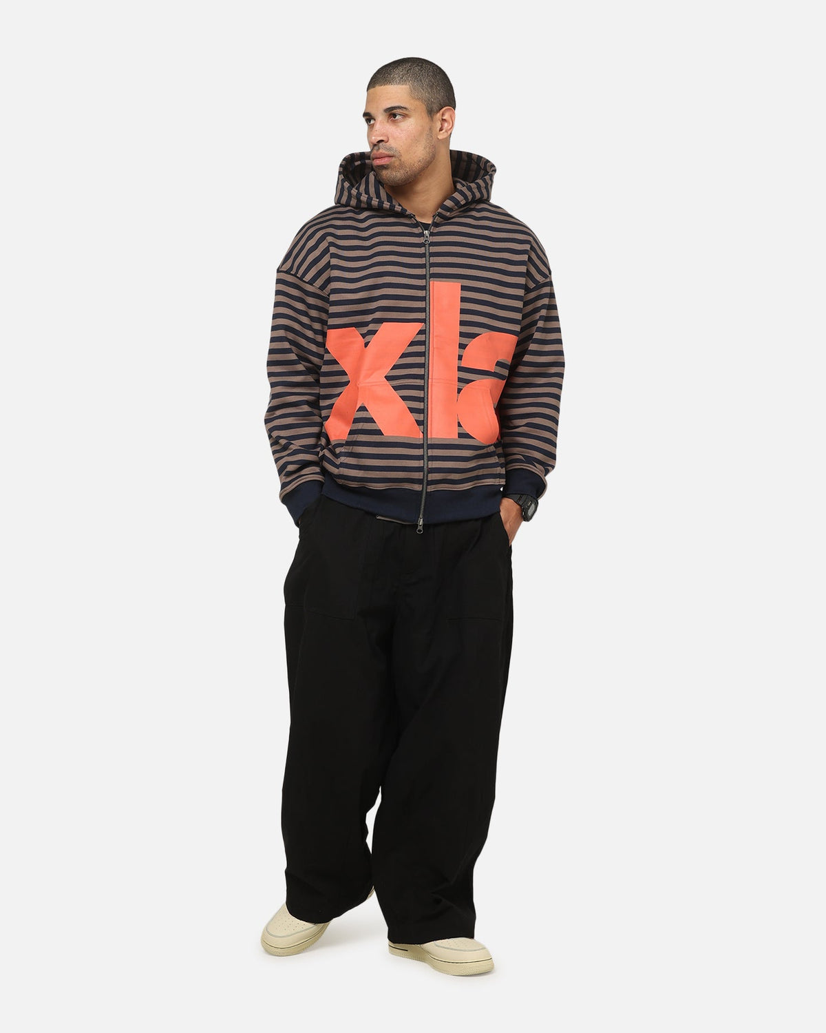 X-LARGE X-Large Mocha Captain Zip Hoodie Black