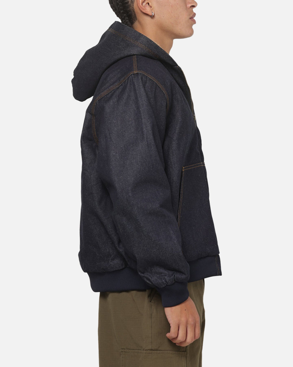 CARRE Carre Sherpa Lined Hoodie Raw Indigo