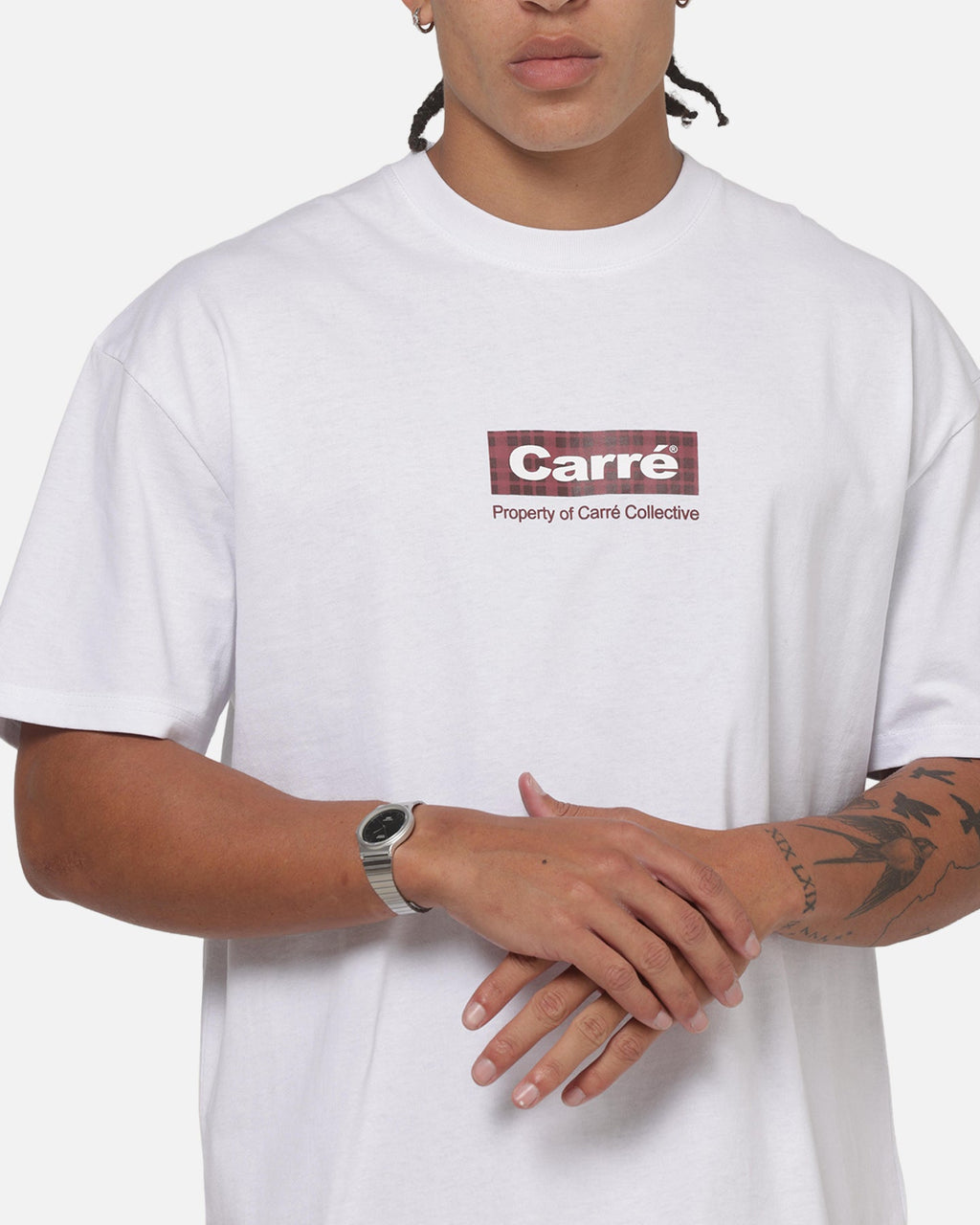 CARRE Carre Box Check T-Shirt White