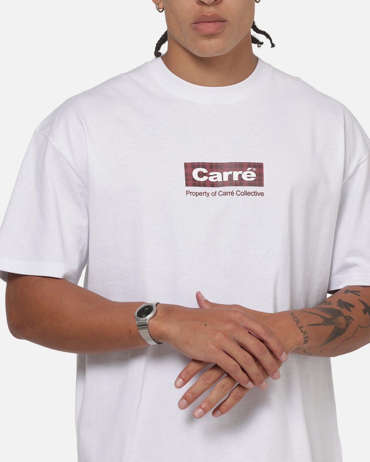 CARRE Carre Box Check T-Shirt White