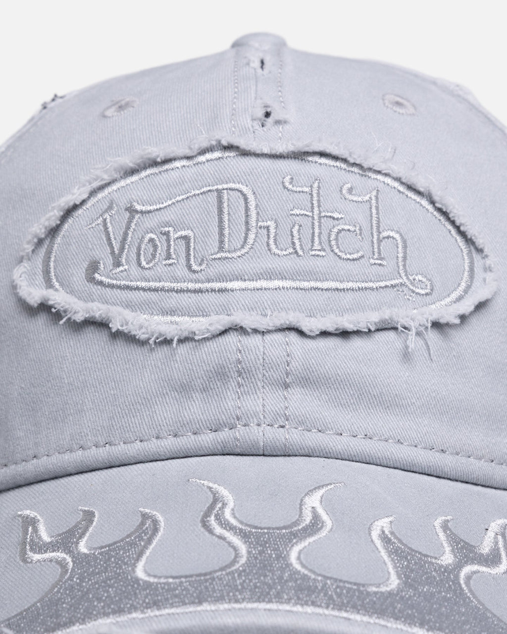 VON DUTCH Original Von Dutch Flames Dad Strapback Light Grey