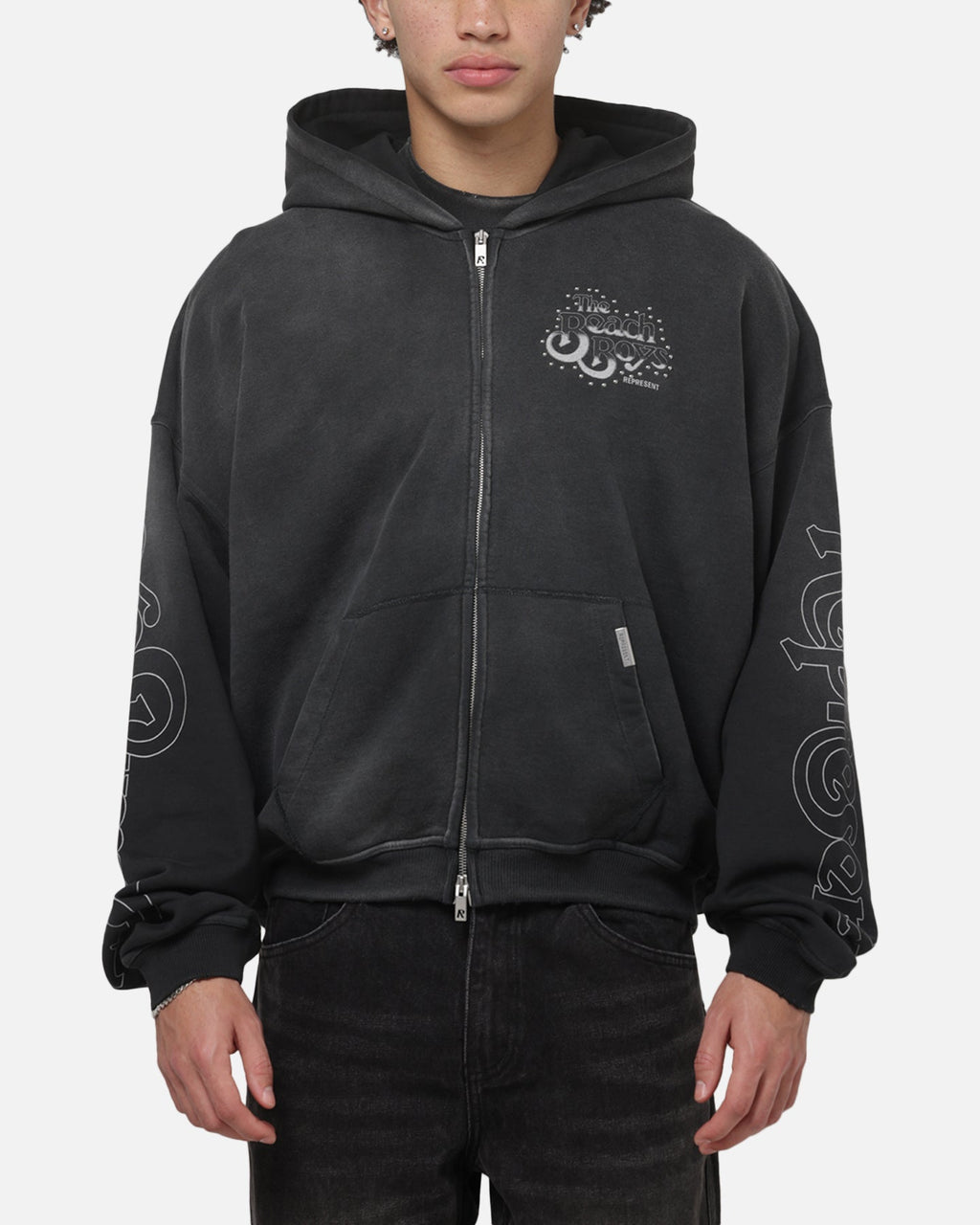 REPRESENT Official Represent Beach Boys Endless Summer Hoodie Stained Black