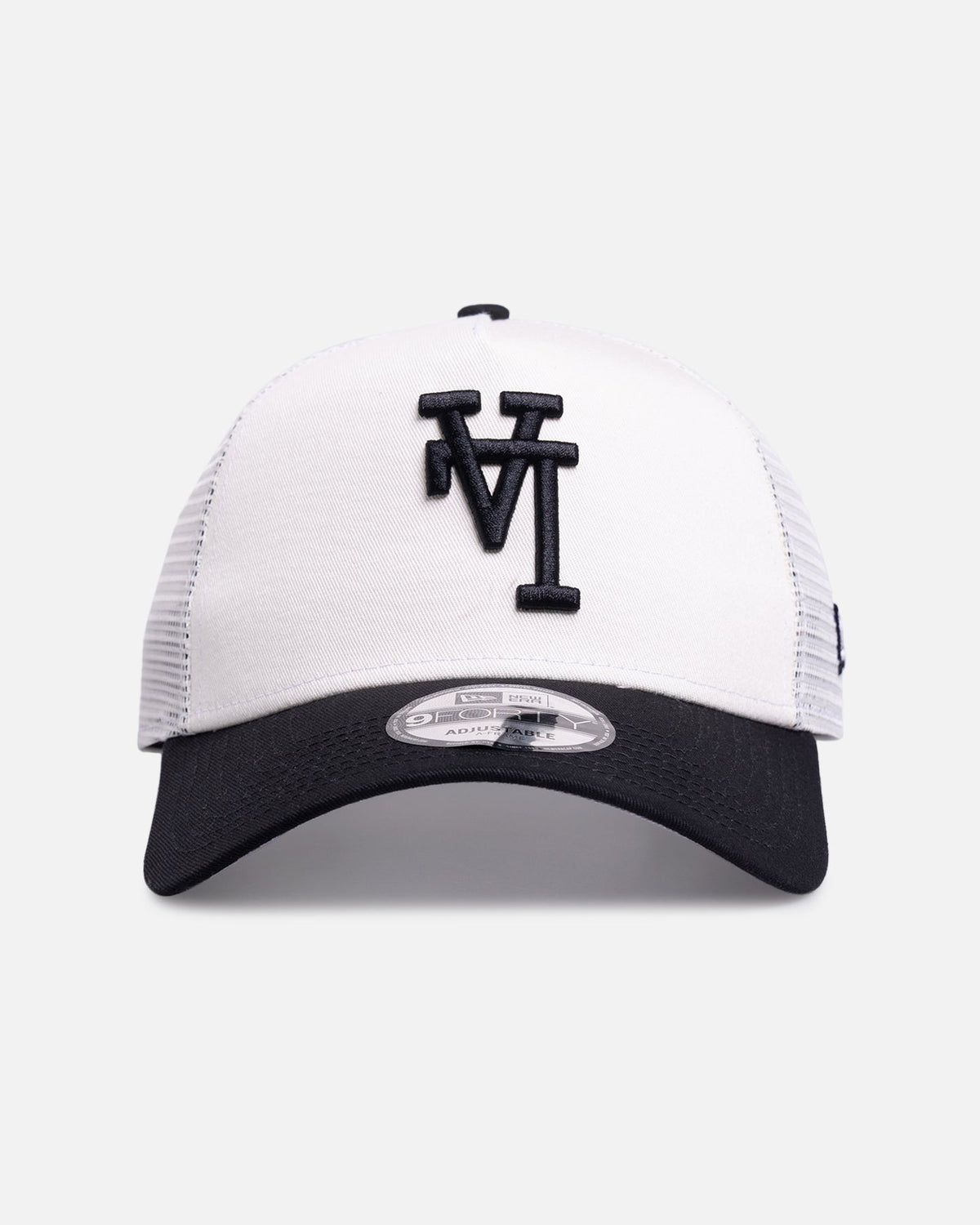 New Era New Era Los Angeles Dodgers 'Upside Down Logo' 9FORTY A-Frame Trucker Snapback White/Black