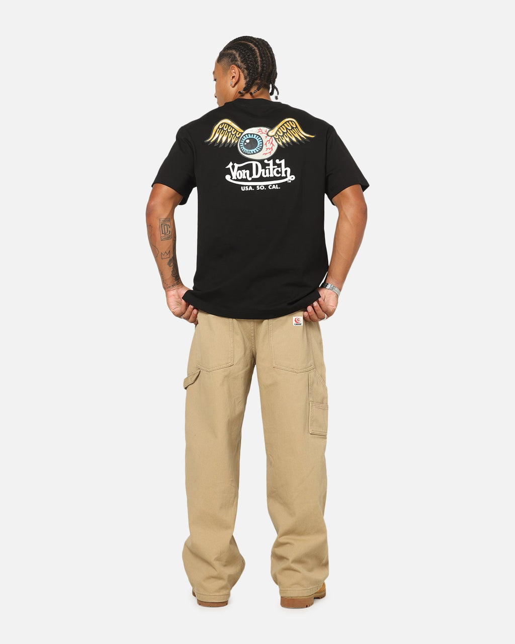 VON DUTCH Von Dutch Flying Eyeball T-Shirt Black