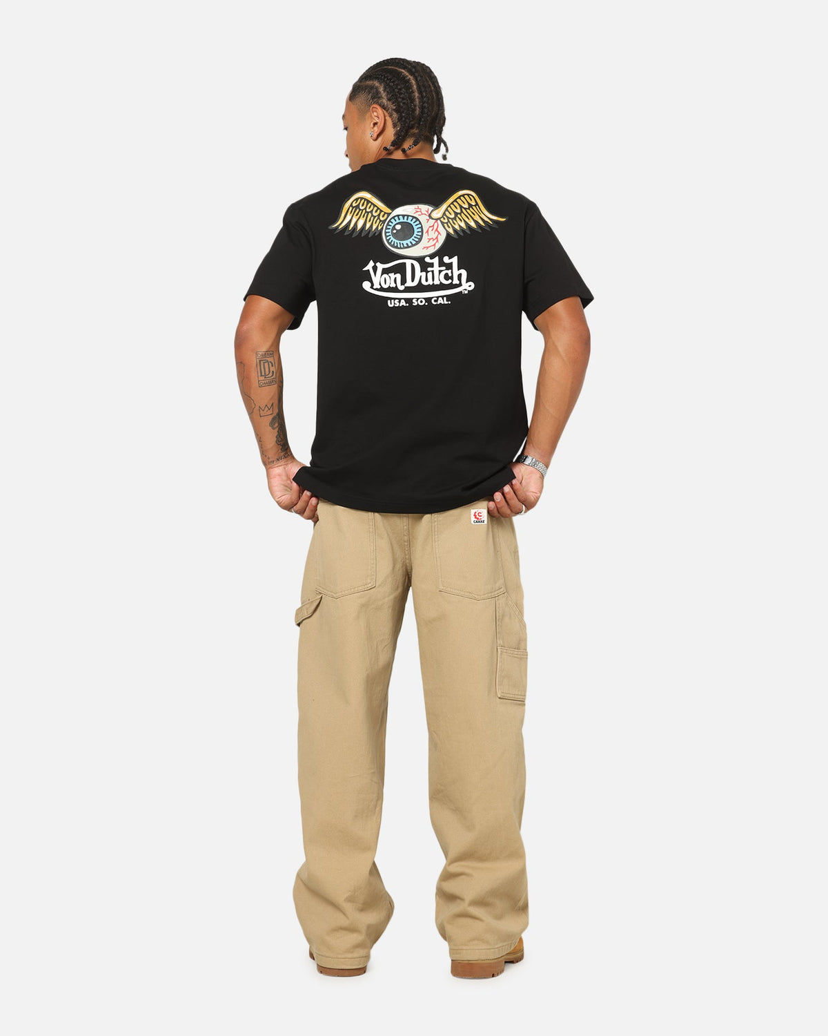 VON DUTCH Von Dutch Flying Eyeball T-Shirt Black
