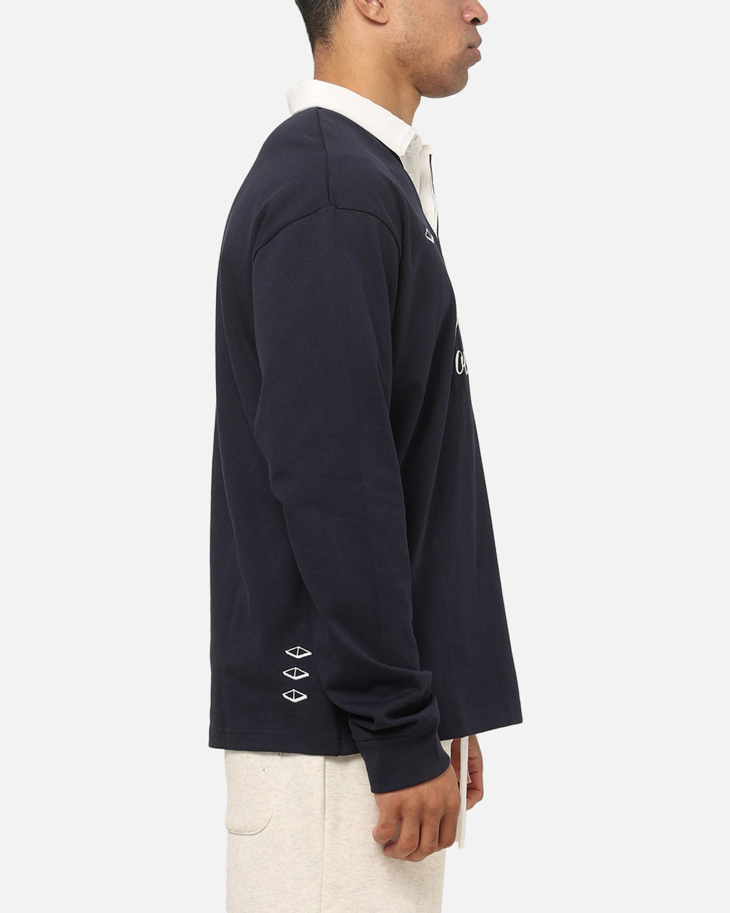 VOUSETI Vouseti Post Game Long Sleeve Polo Shirt Navy