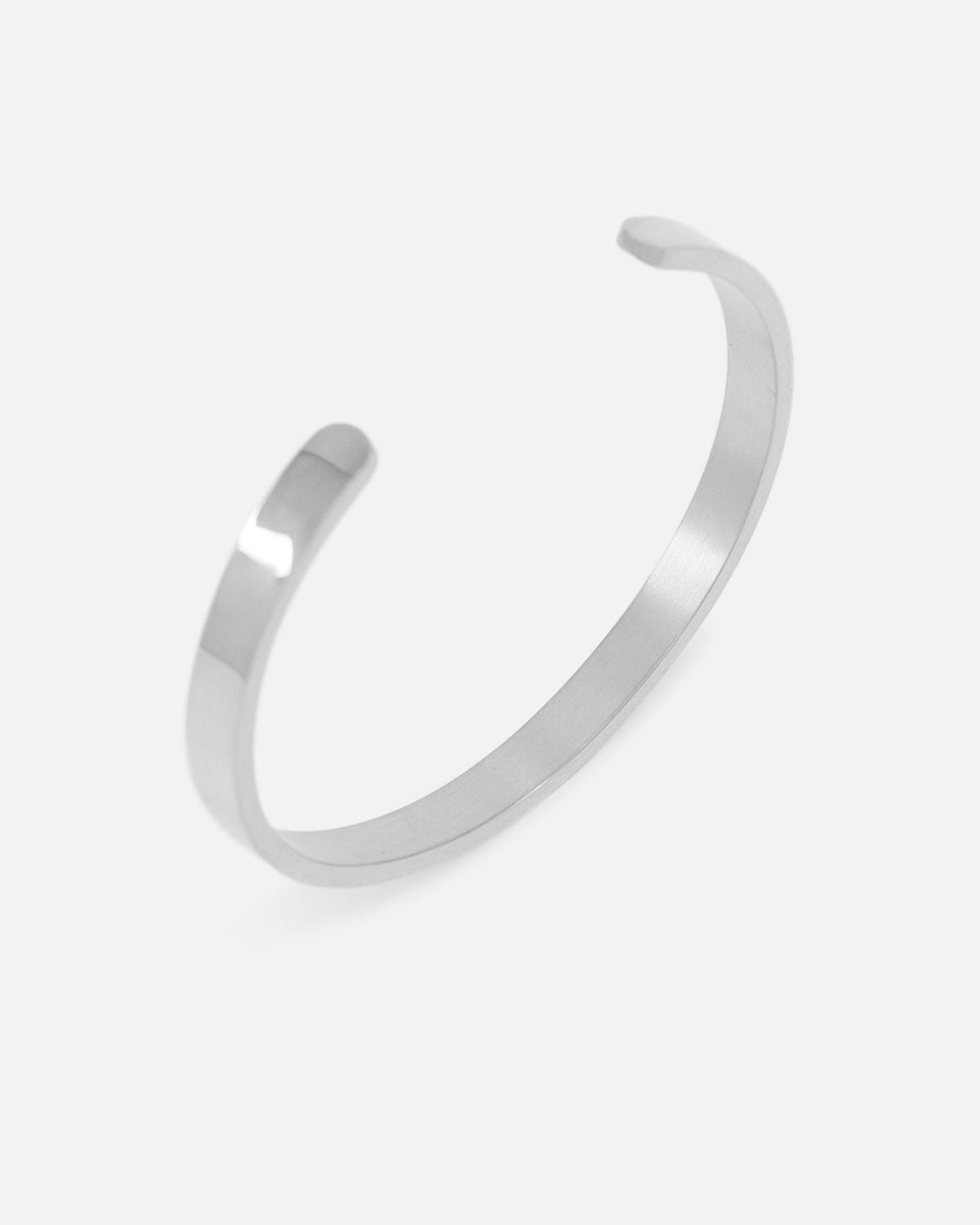 SAINT MORTA Saint Morta 6mm Adjustable Open Cuff Bracelet White Gold